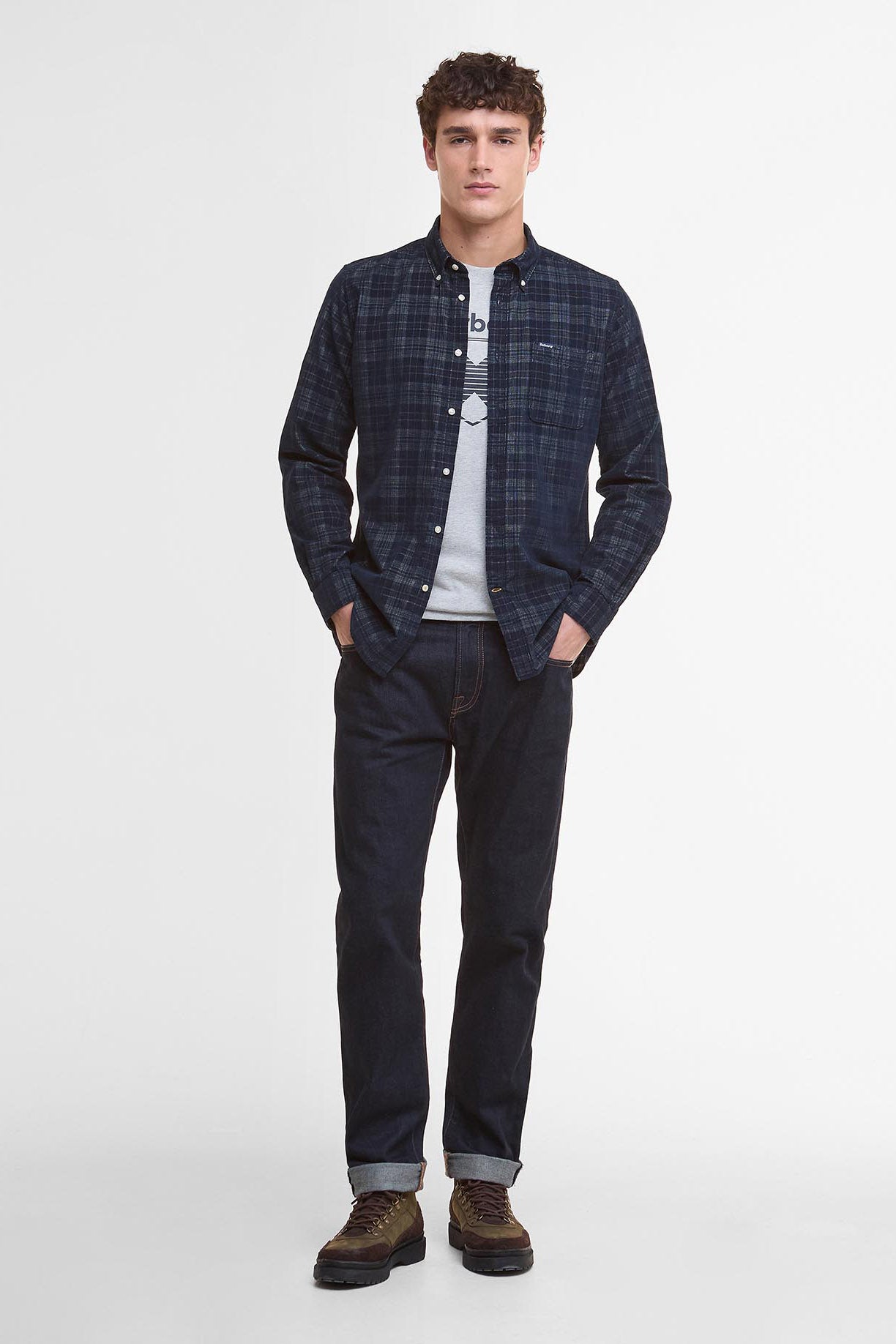 Barbour Southfield Corduroy Tailored Shirt - Dark Navy