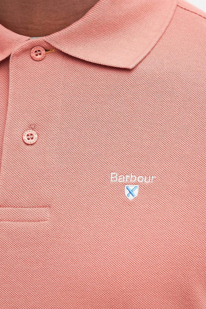 Barbour Tartan Pique Polo - Pink Clay