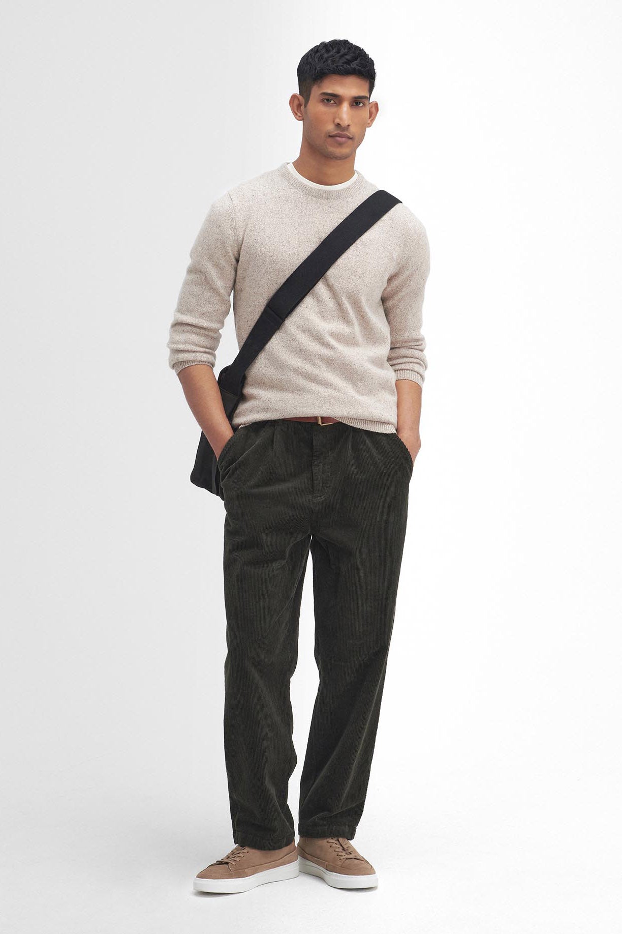 Barbour Tisbury Crew Neck Jumper - Stone