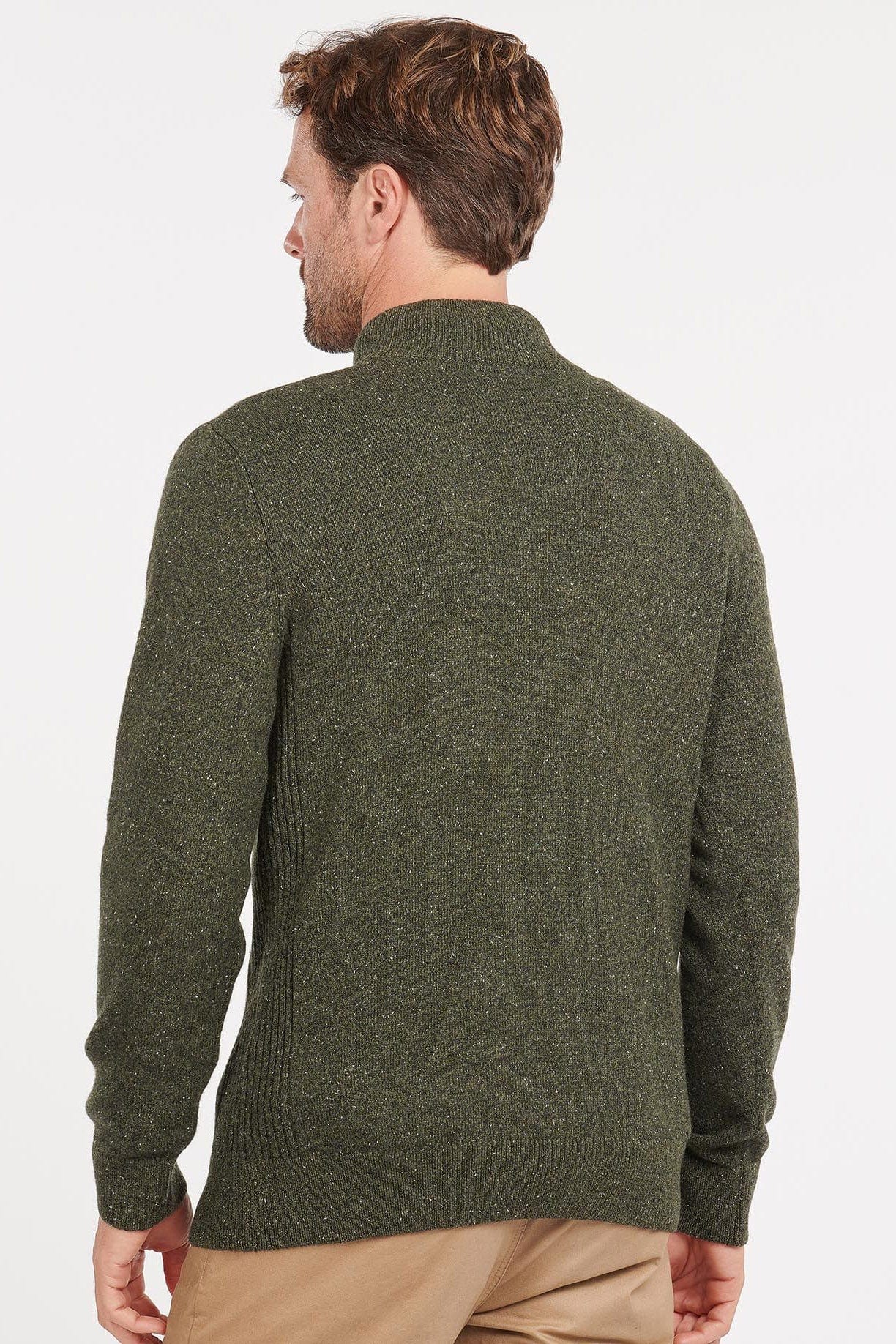 Barbour Tisbury Half Zip Knitted Jumper - Dark Seaweed