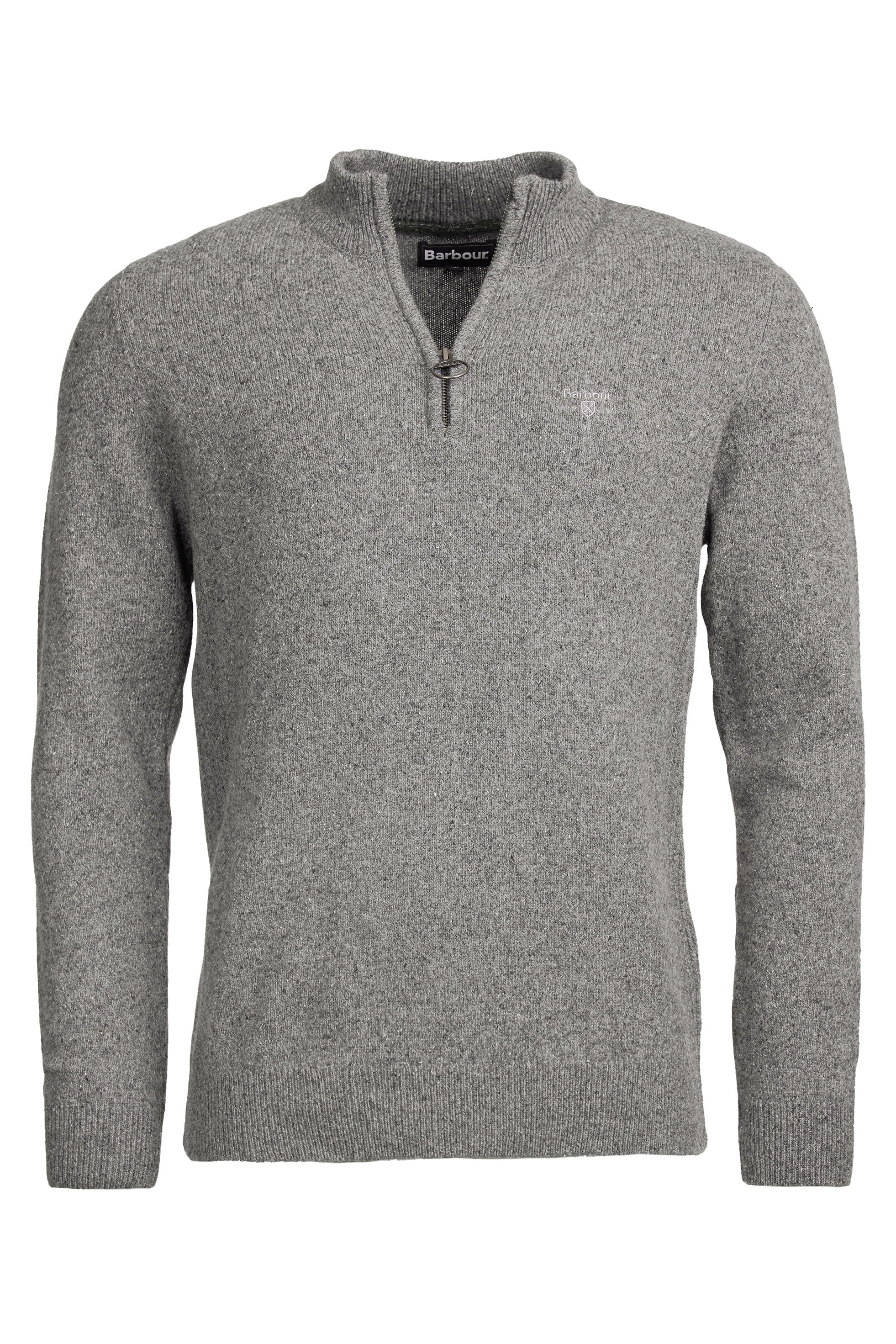 Barbour Tisbury Half Zip Knitted Jumper - Grey