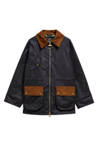 Barbour Treeton Wax Jacket - Navy/Ancient