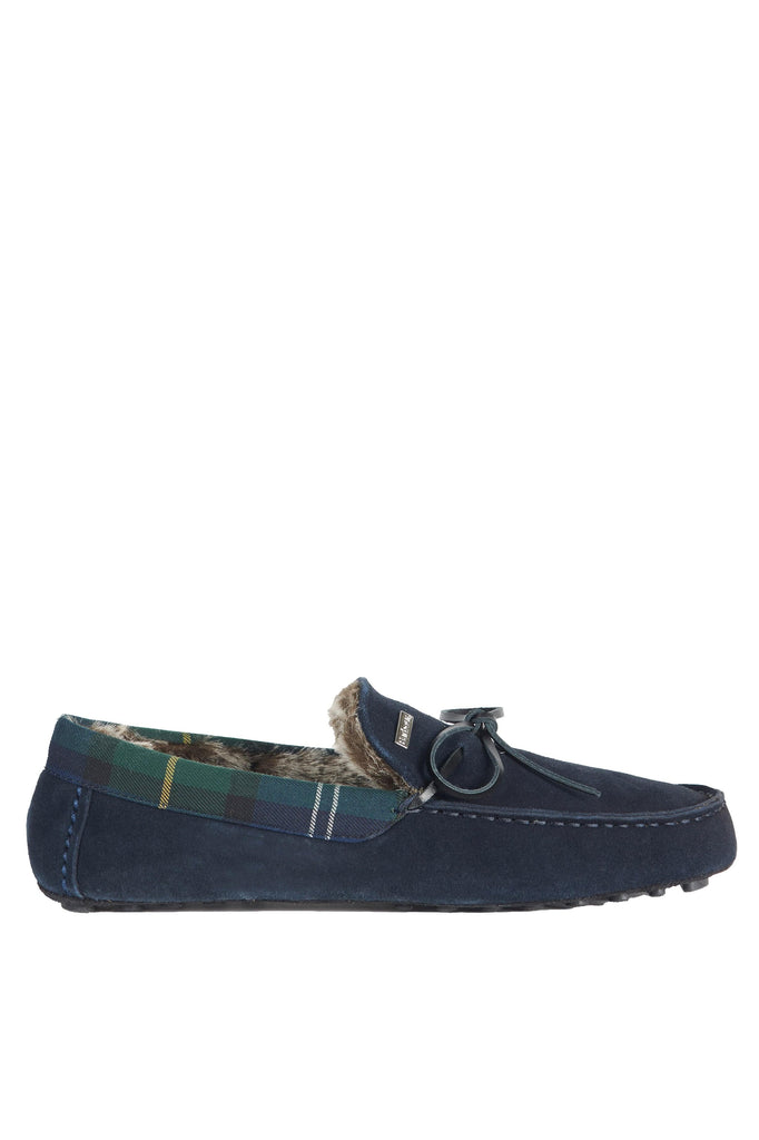 Barbour Tueart Slippers - Navy Suede