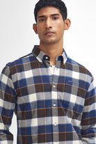 Barbour Valley Tailored Brushed Cotton Shirt - Ecru