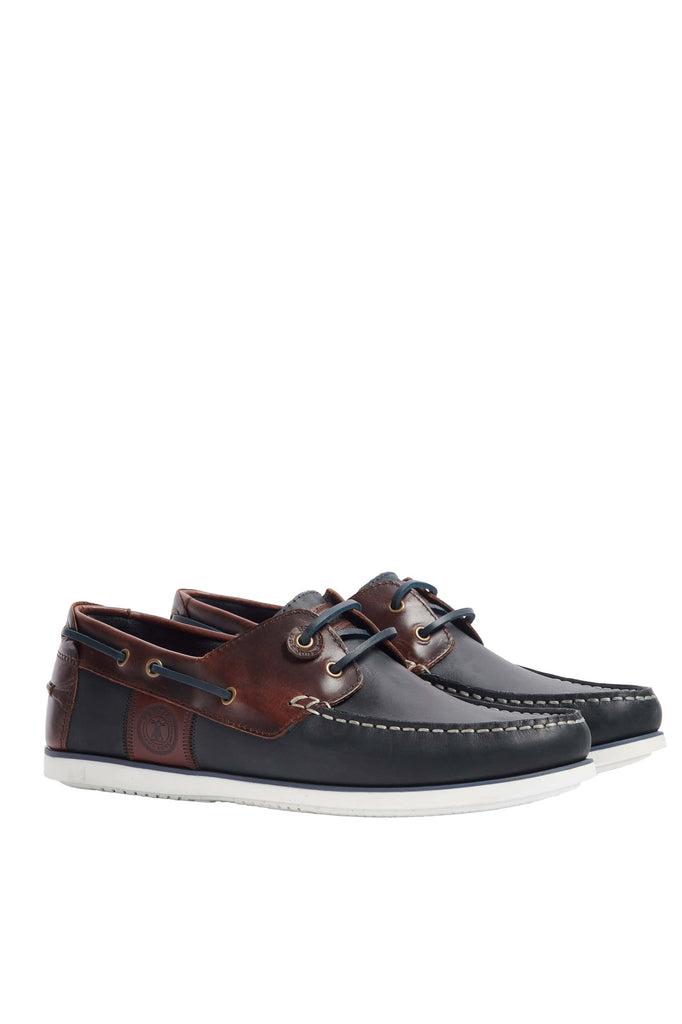 Barbour Wake Boat Shoes - Navy/Brown