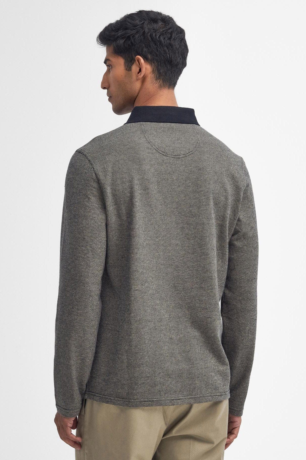 Barbour Walkford Long Sleeve Tailored Polo Shirt - Black