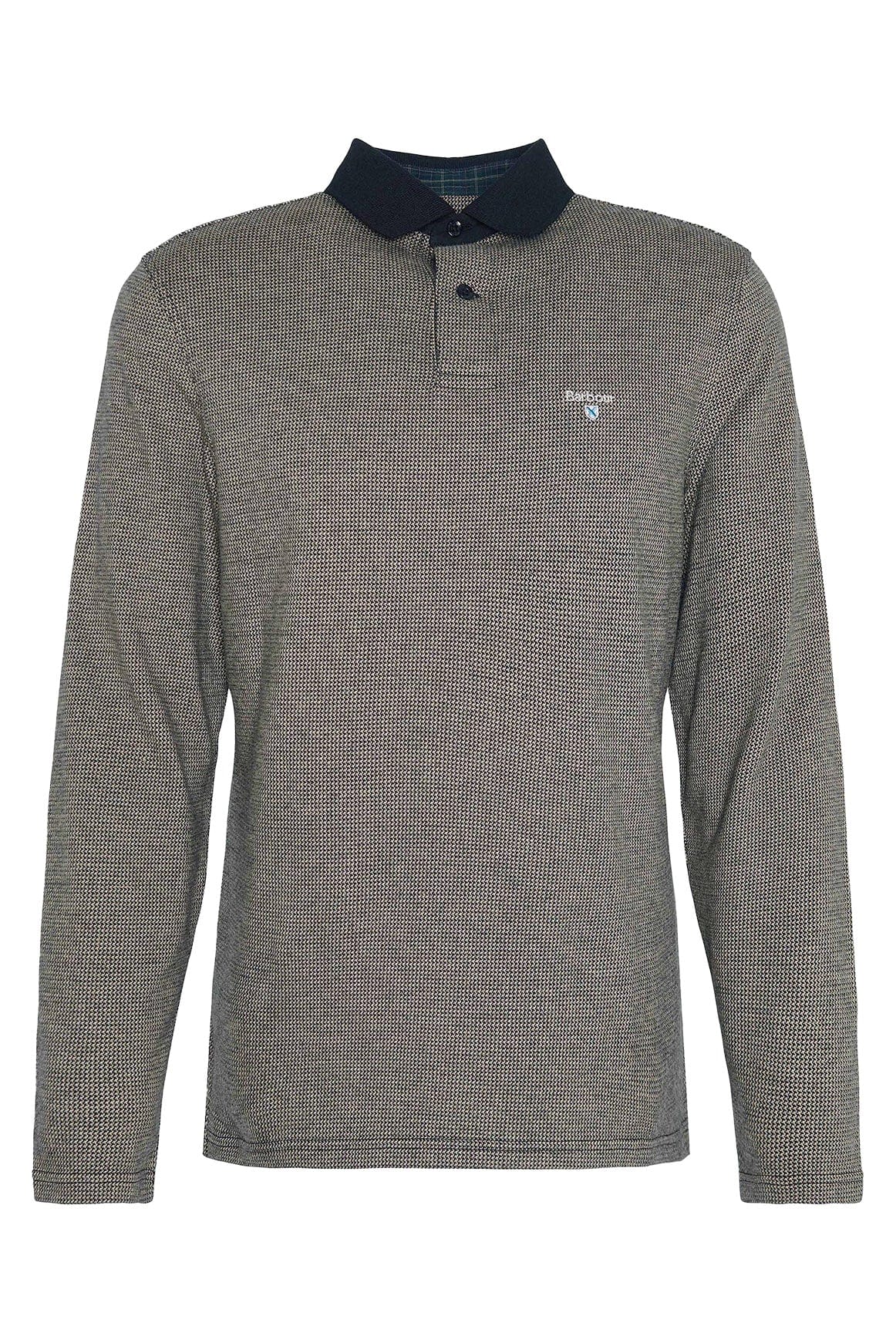 Barbour Walkford Long Sleeve Tailored Polo Shirt - Black