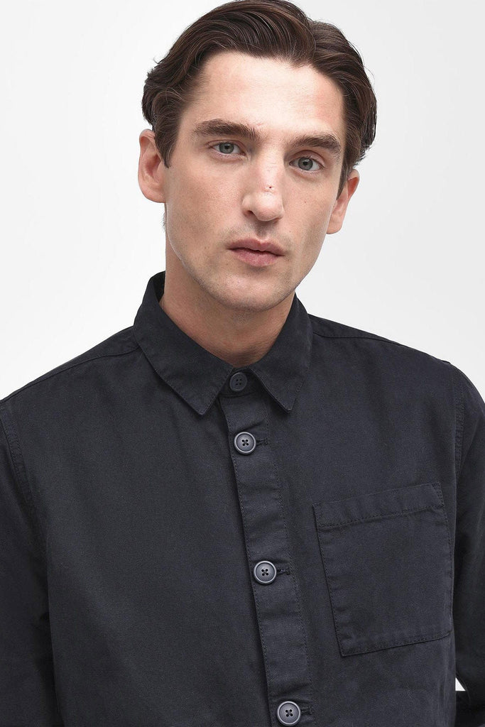 Barbour Washed Cotton Overshirt - Navy   