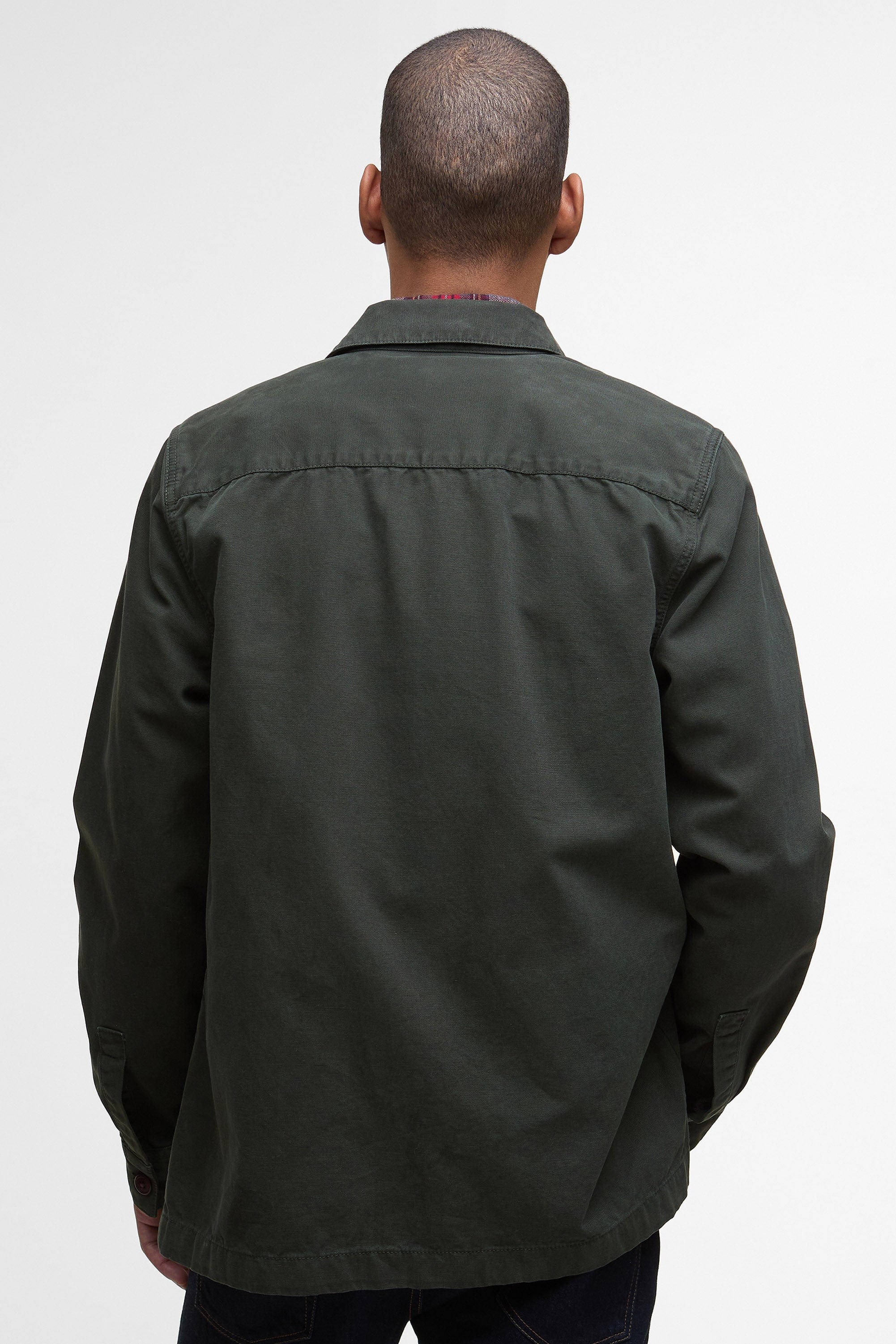 Barbour Washed Cotton Tailored Overshirt - Forest