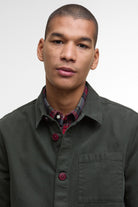 Barbour Washed Cotton Tailored Overshirt - Forest