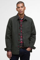 Barbour Washed Cotton Tailored Overshirt - Forest