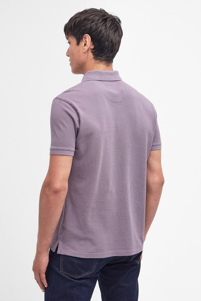 Barbour Washed-Out Sports Polo Shirt - Purple Slate