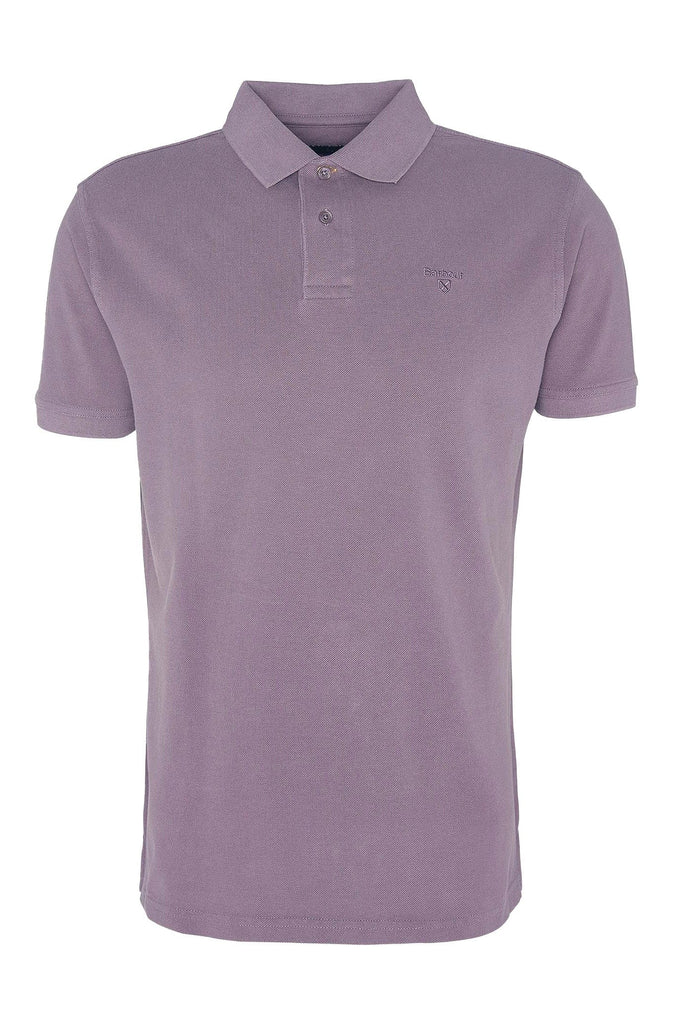 Barbour Washed-Out Sports Polo Shirt - Purple Slate