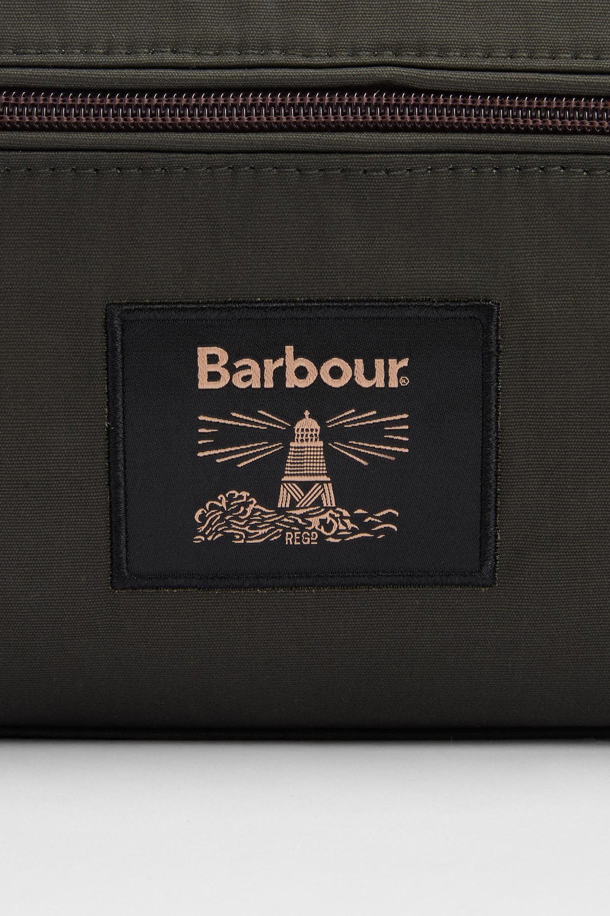 Barbour Wax Washbag - Olive/Beacon MAC0404_OL51_OS