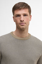 Barbour Wells Crew Neck Jumper - Washed Stone