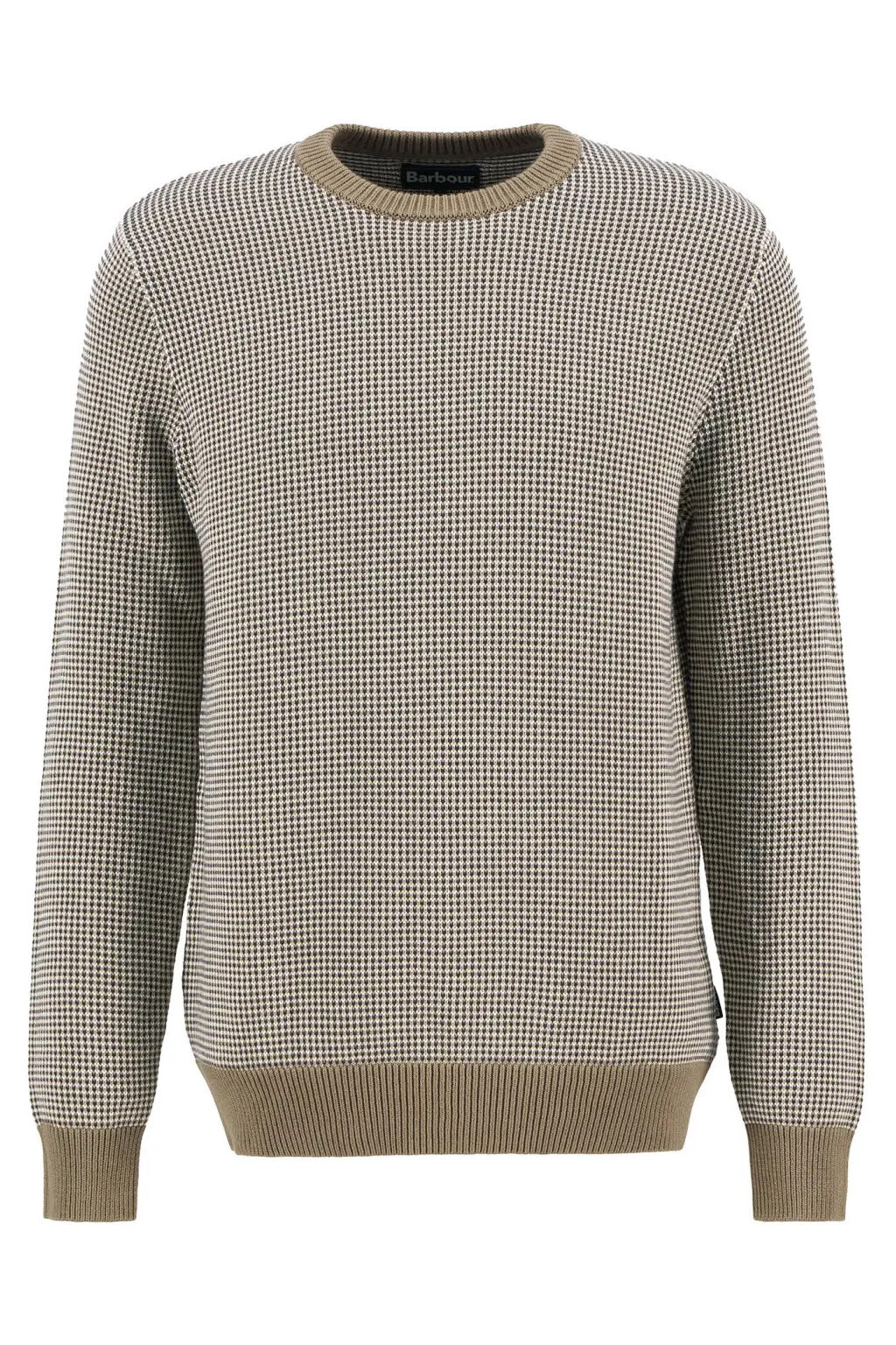 Barbour Wells Crew Neck Jumper - Washed Stone