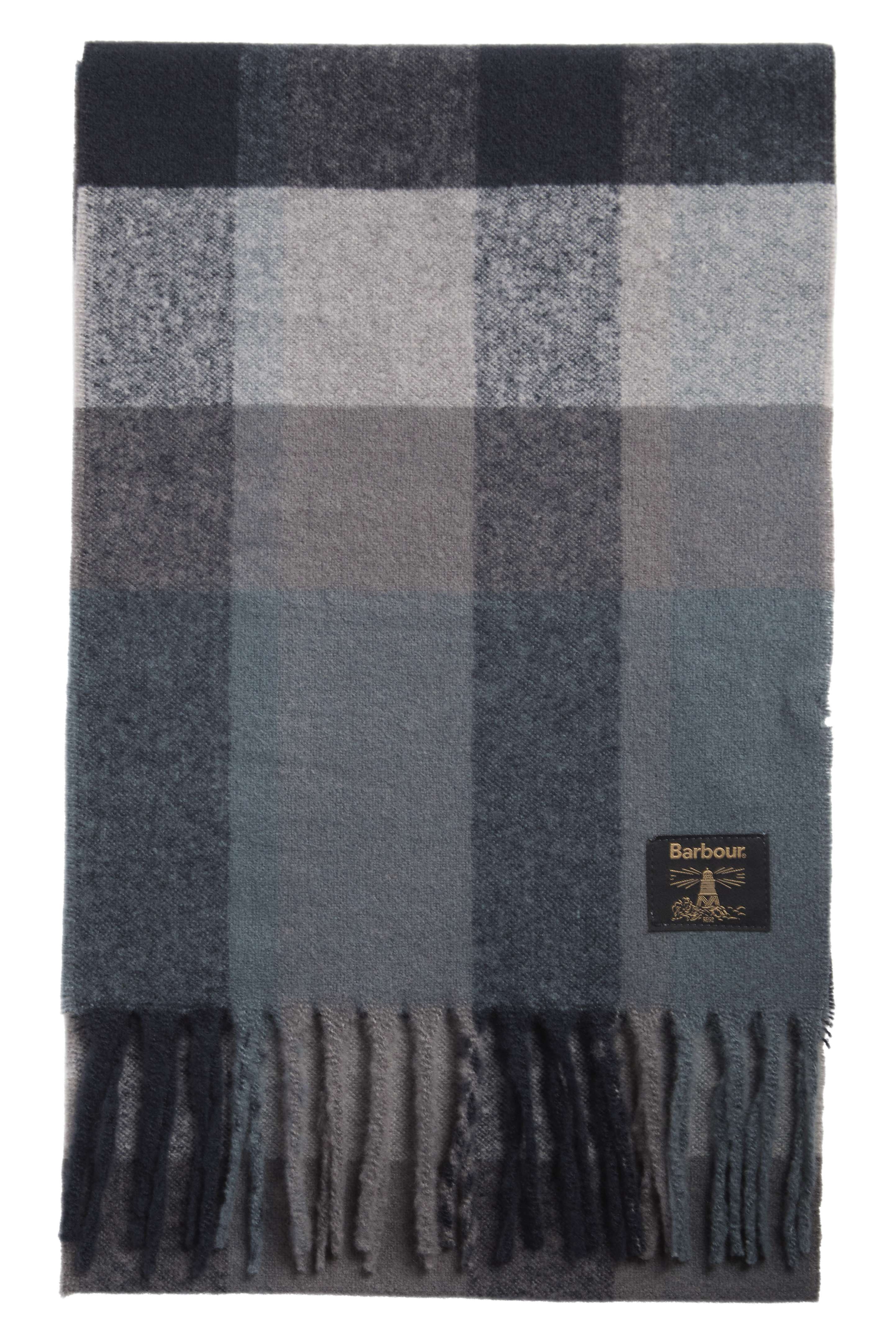 Barbour Westerdale Check Scarf - Dark Slate/Smoke USC0391_GY91_OS