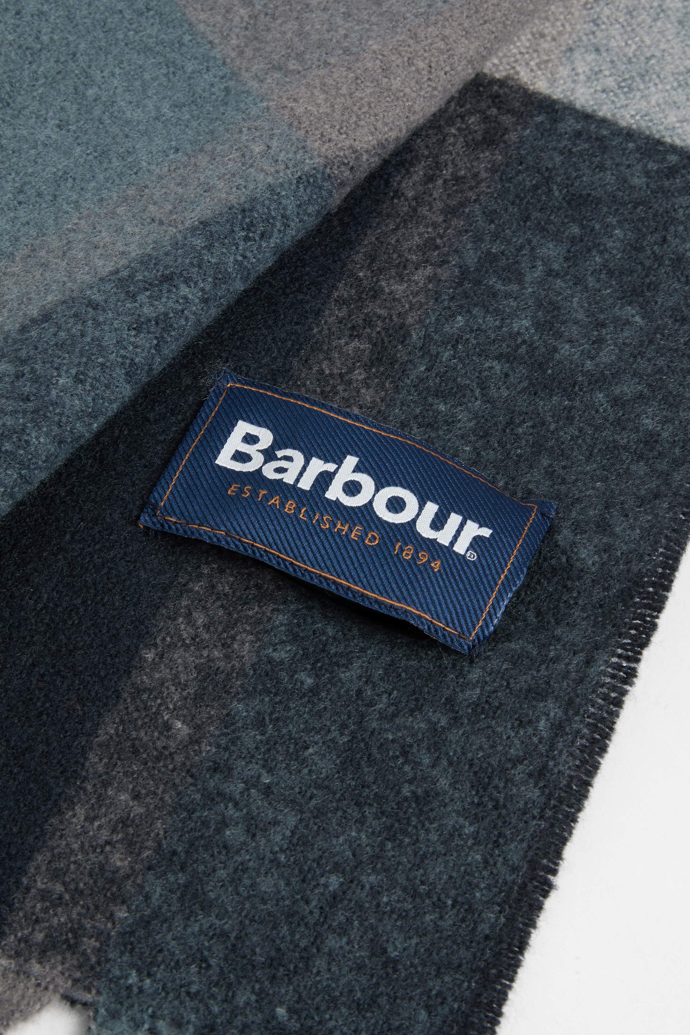 Barbour Westerdale Check Scarf - Dark Slate/Smoke USC0391_GY91_OS