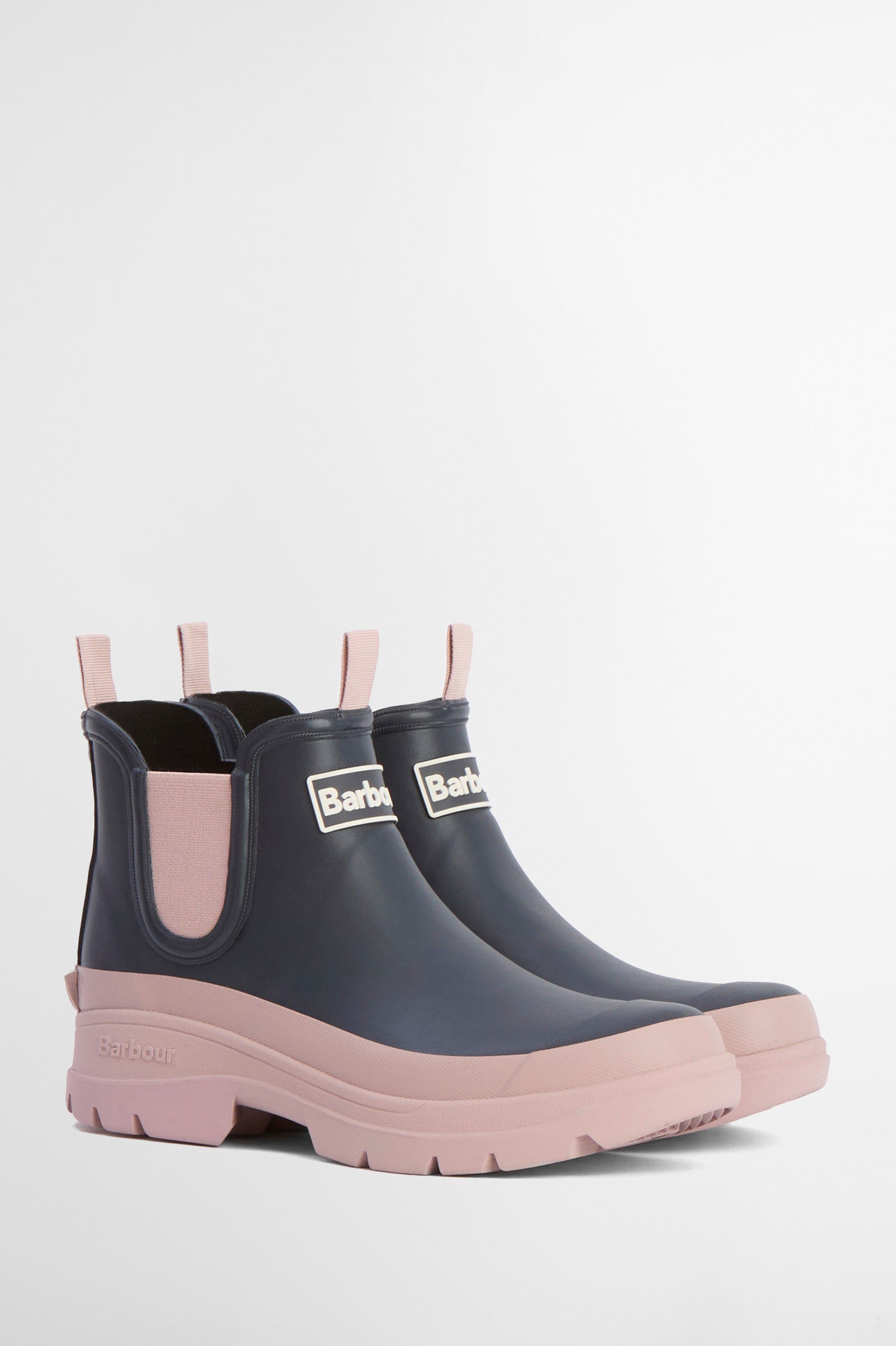 Barbour Womens Nimbus Chelsea Wellington Boots - Dusky Grey/Gardenia Pink