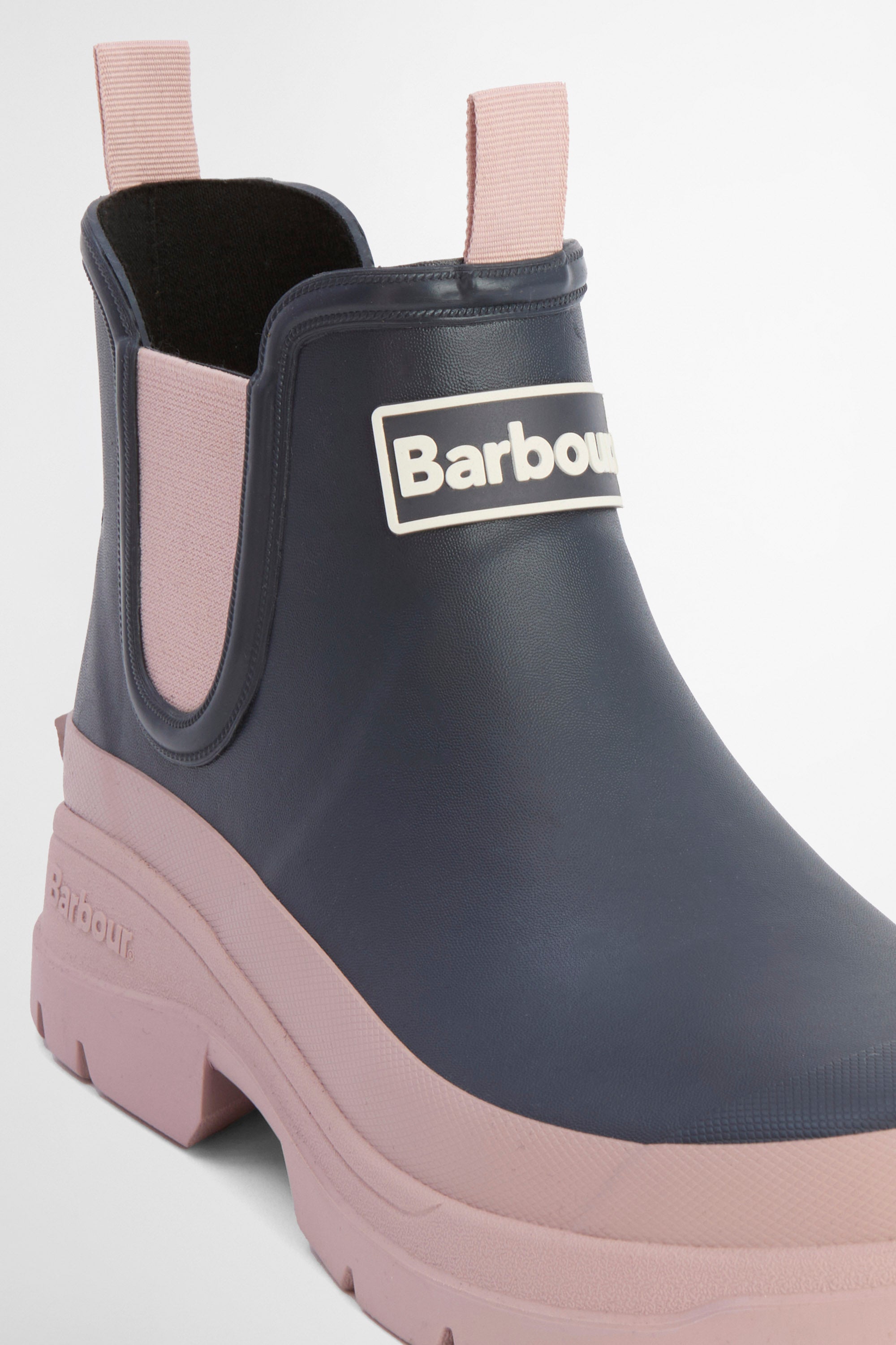 Barbour Womens Nimbus Chelsea Wellington Boots - Dusky Grey/Gardenia Pink