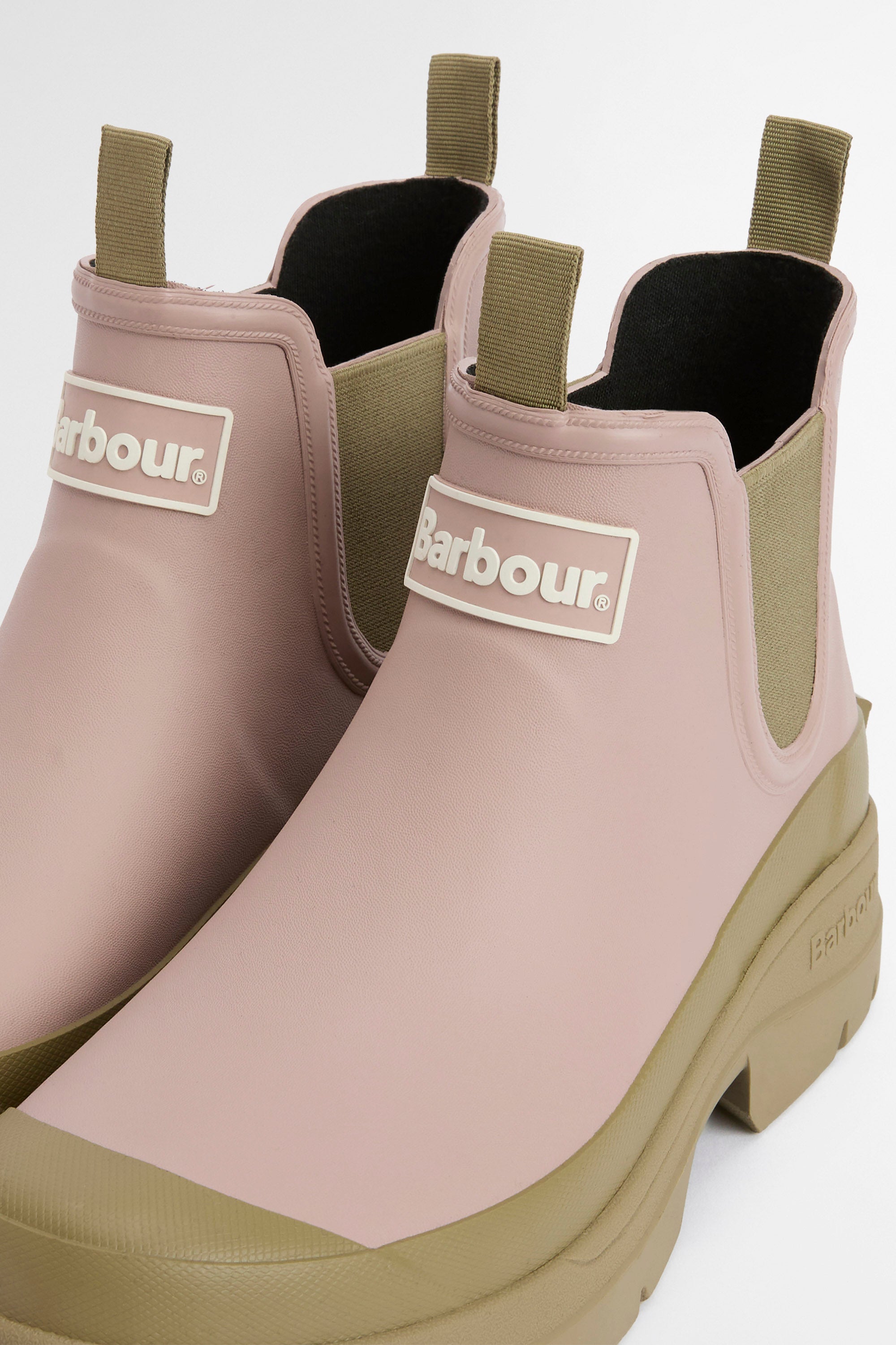 Barbour Womens Nimbus Chelsea Wellington Boots - Gardenia Pink/Bleached Olive
