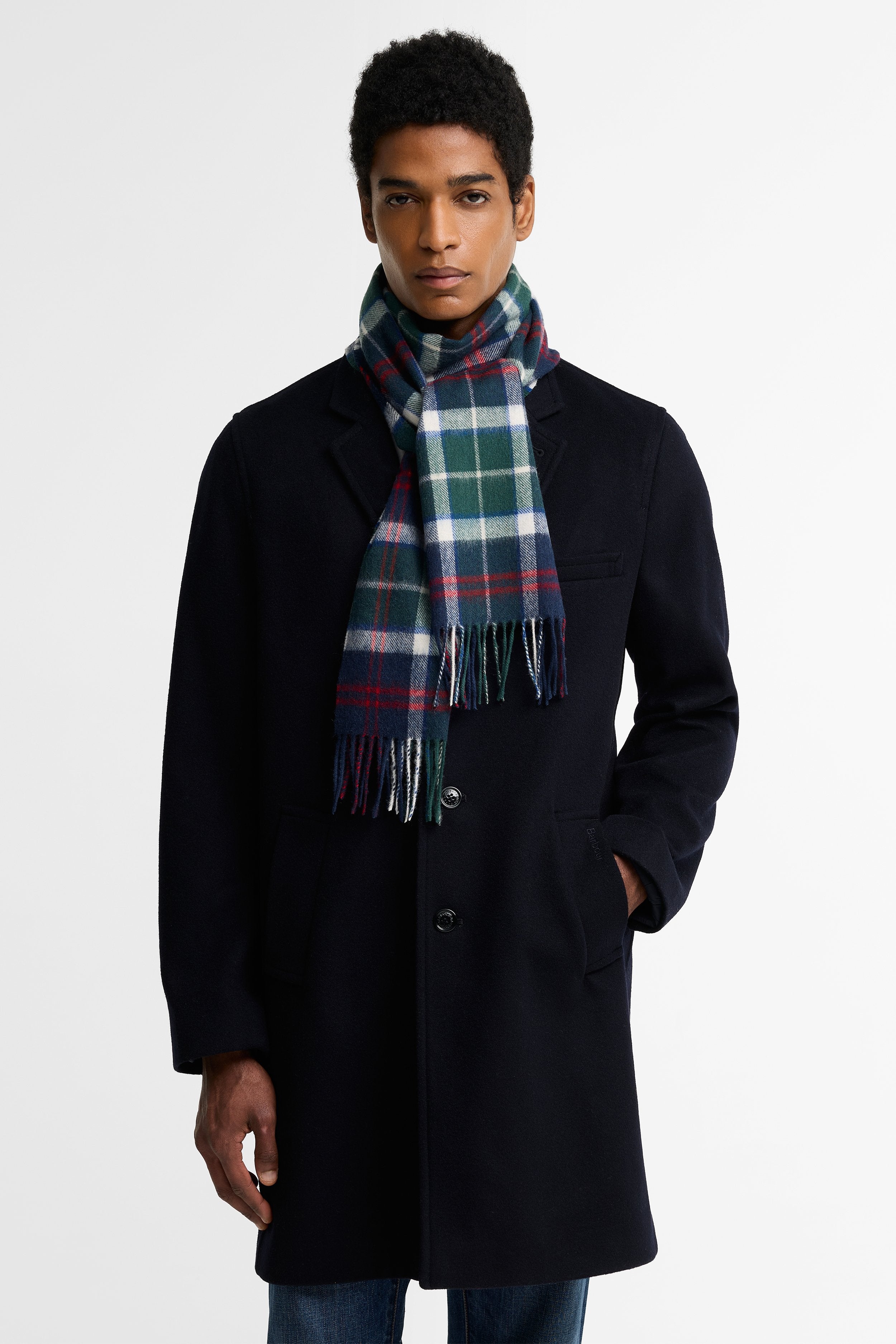 Barbour Wool & Cashmere Scarf - Evergreen Tartan USC0002_TN57_OS