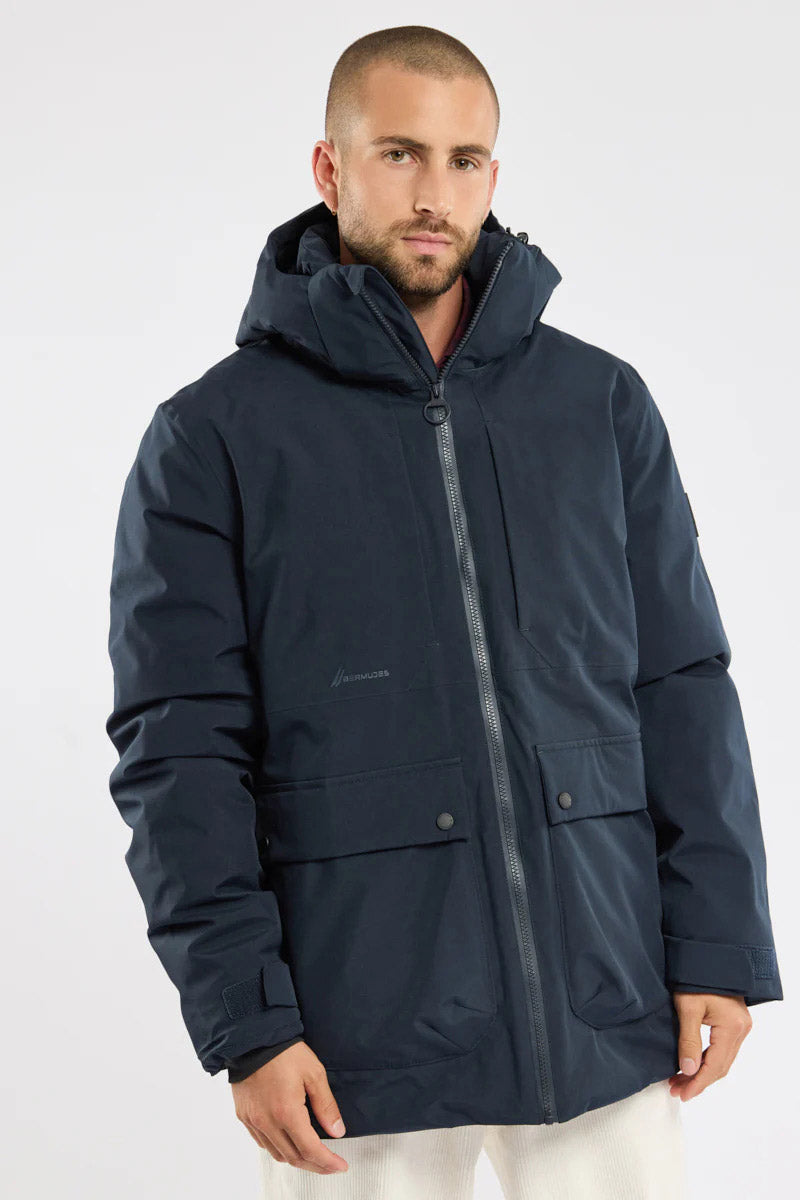 Bermudes Hardwood Waterproof Parka Jacket - Navy