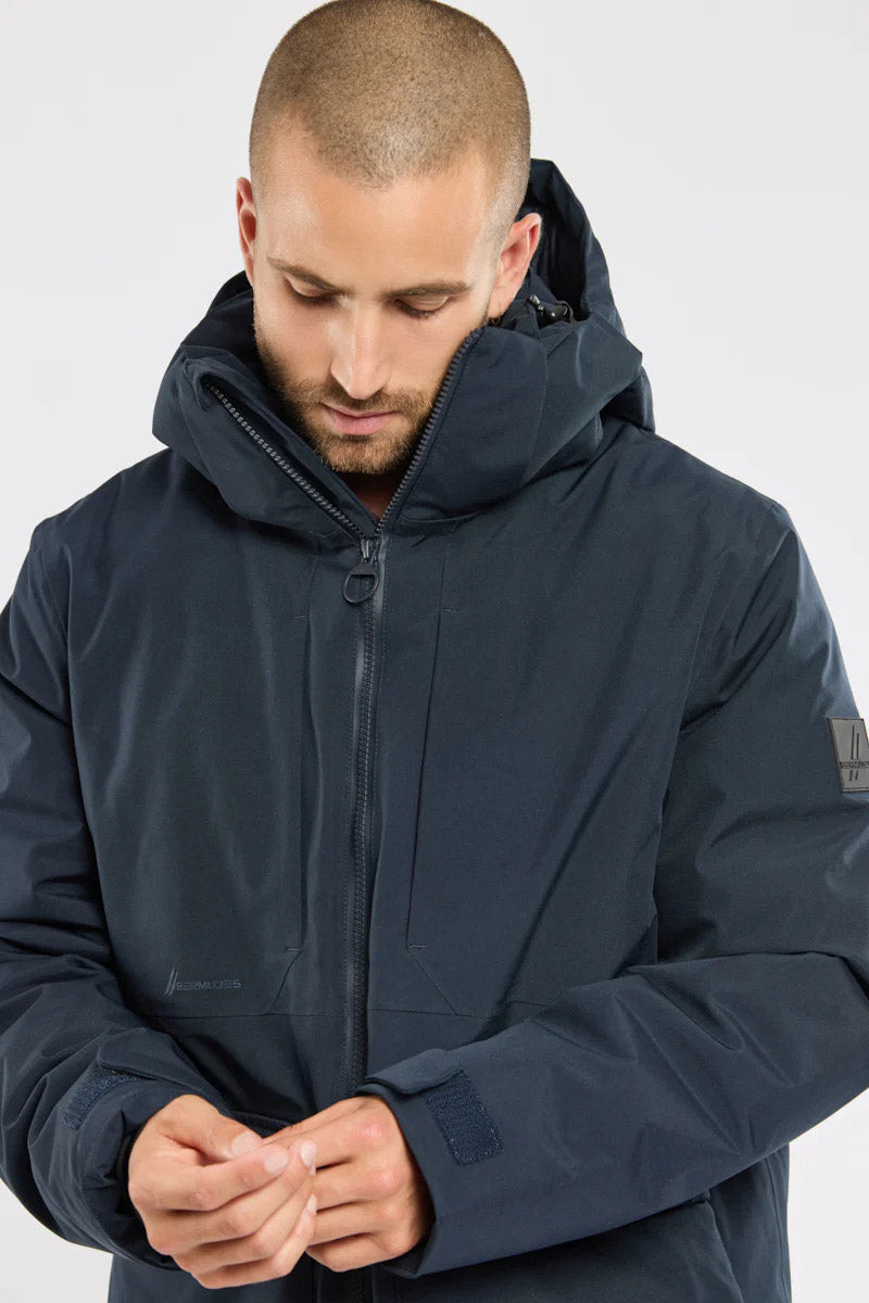 Bermudes Hardwood Waterproof Parka Jacket - Navy