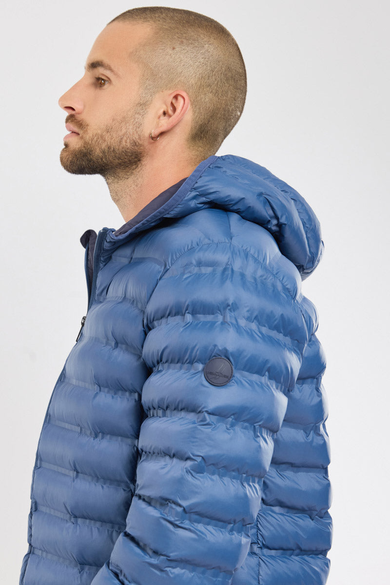 Bermudes Hoodbord Water-Repellent Quilted Hooded Jacket - Atlantique