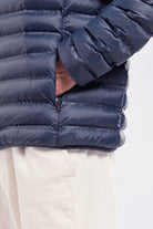 Bermudes Hoodbord Water-Repellent Quilted Hooded Jacket - Navy