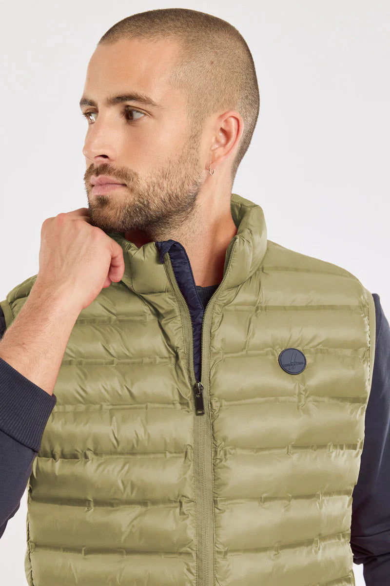 Bermudes Horsbord Water-Repellent Quilted Gilet - Olive