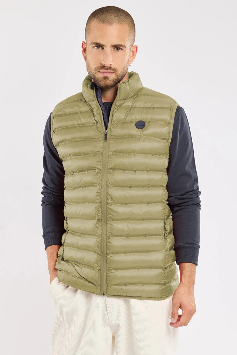 Bermudes Horsbord Water-Repellent Quilted Gilet - Olive