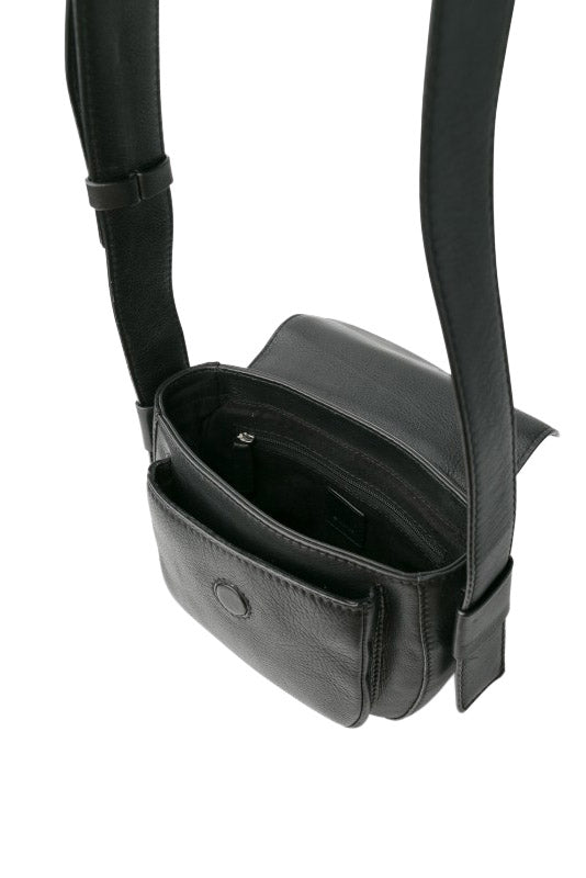 BIBA Blunt Leather Cross Body Bag - Black BLT1L_BLACK_OS