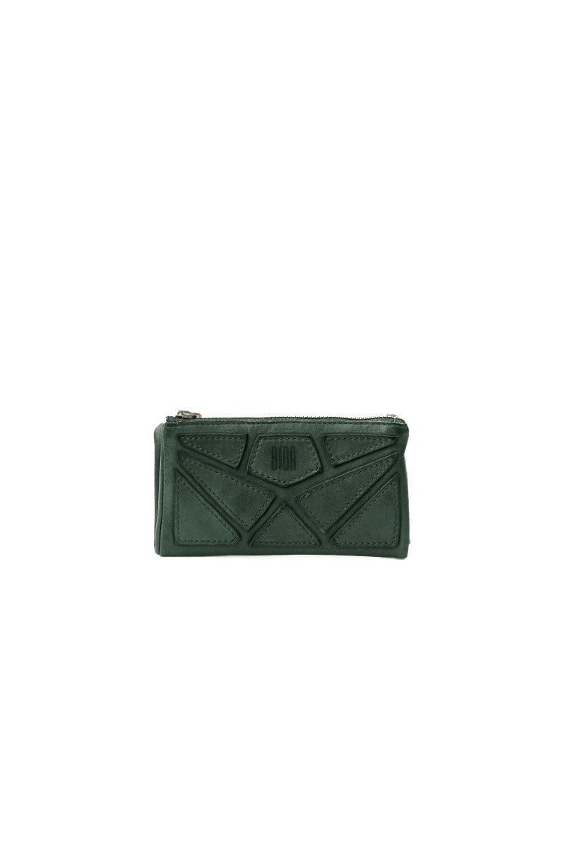 BIBA Donie Patchwork Leather Purse - Dark Green DON4L_DARKGREEN_OS