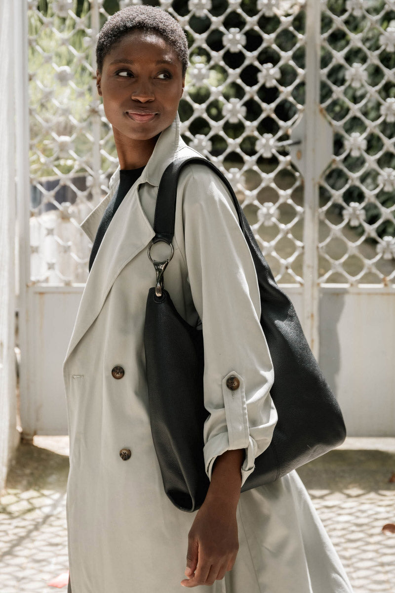 BIBA Jackpot Leather Shoulder Bag - Black JAP1L_BLACK_OS