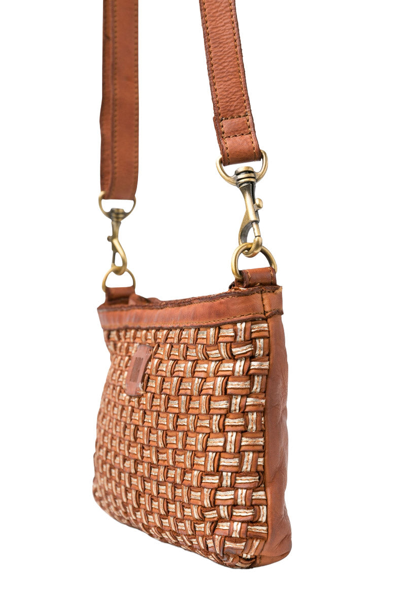 BIBA Kansas Blink Woven Leather Crossbody Bag - Tan KAB9L_TAN_OS