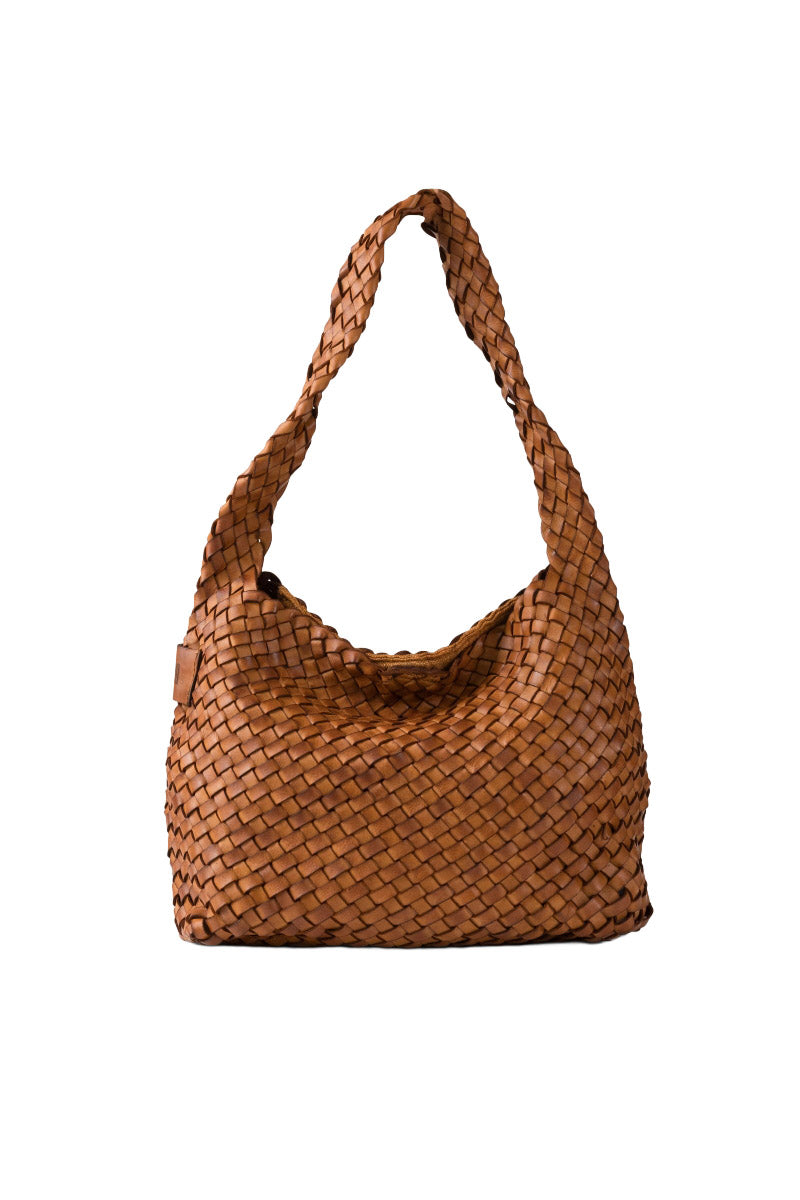 BIBA Killen Woven Leather Shoulder Bag - Tan KILL_TAN_OS