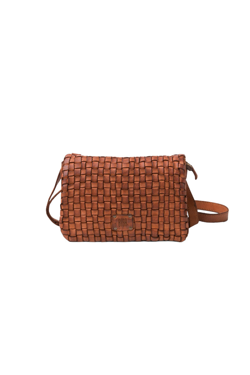 BIBA Small Kansas Woven Leather Crossbody Bag - Tan KA27_TAN_OS