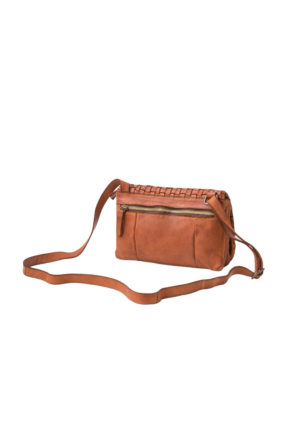 BIBA Small Kansas Woven Leather Crossbody Bag - Tan KA27_TAN_OS