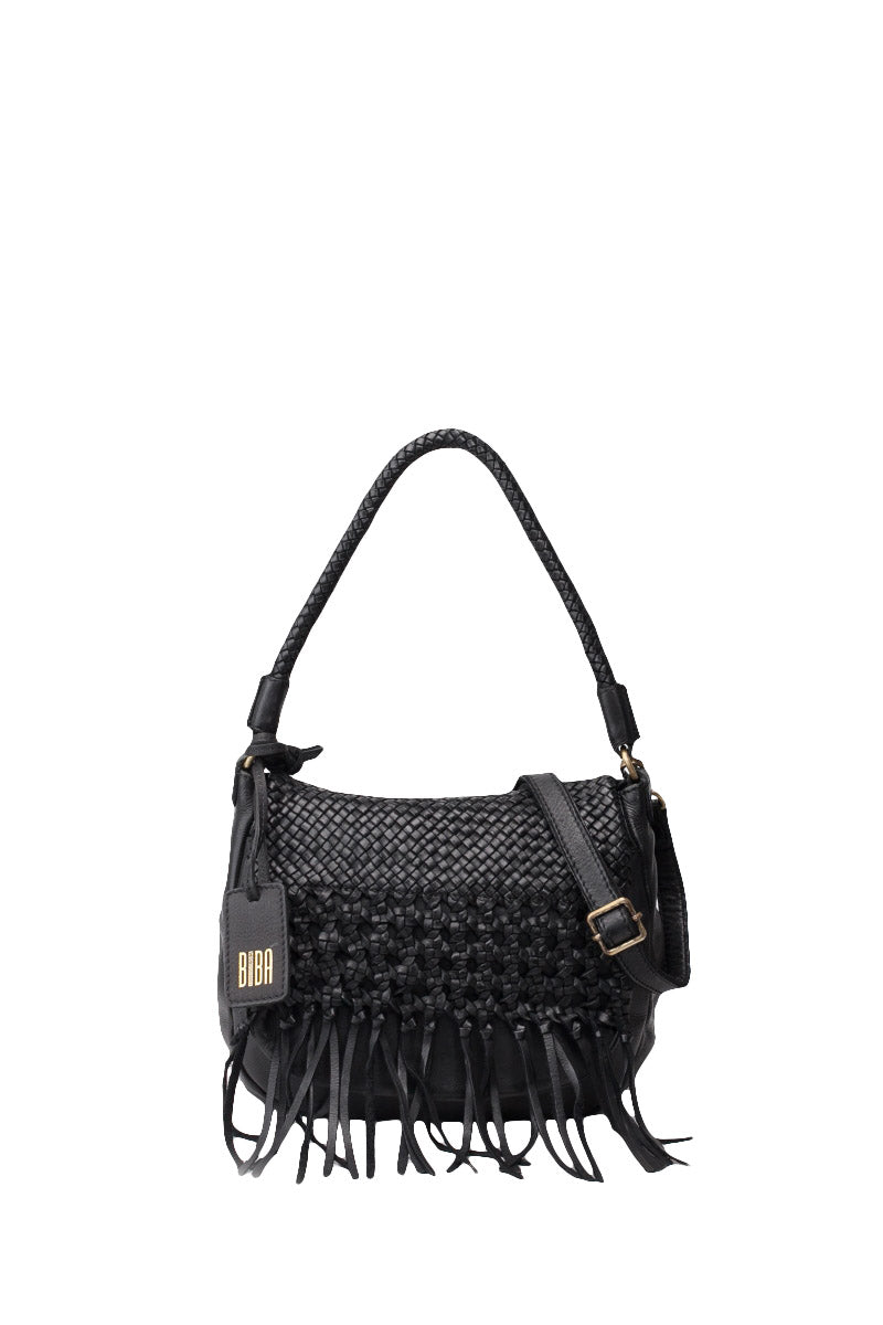 BIBA Varney Fringe Flap Bag - Black VAR1L_BLACK_OS