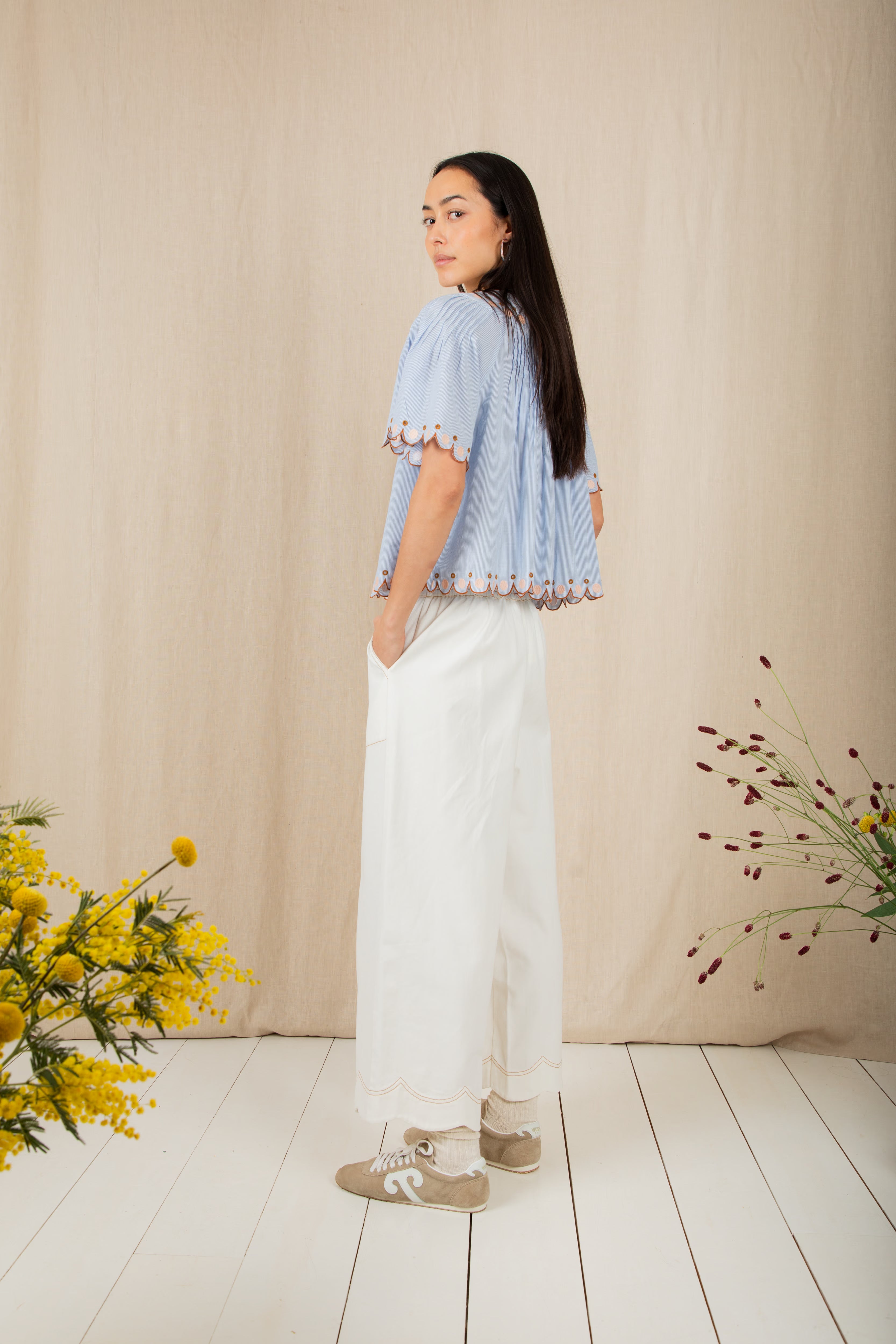 Bonte Flora Top - Blue