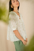 Bonte Lenny Ruffle Neck Shirt - Clover