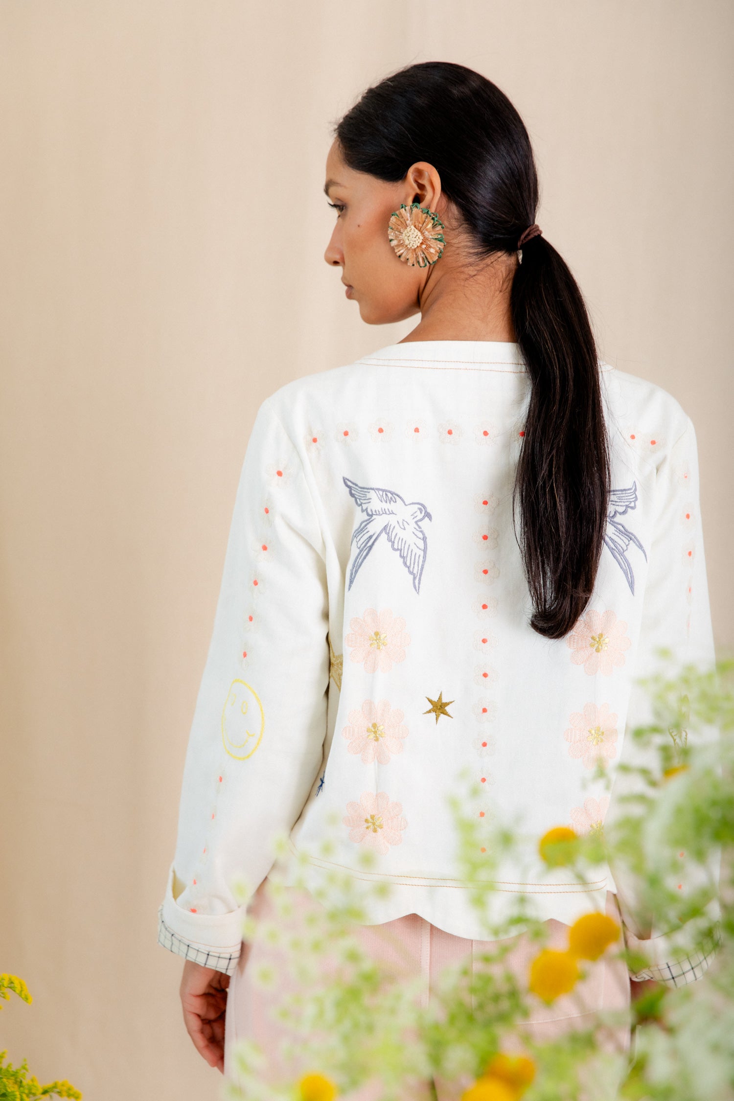 Bonte Rosie Embroidered Jacket - Ecru Multi