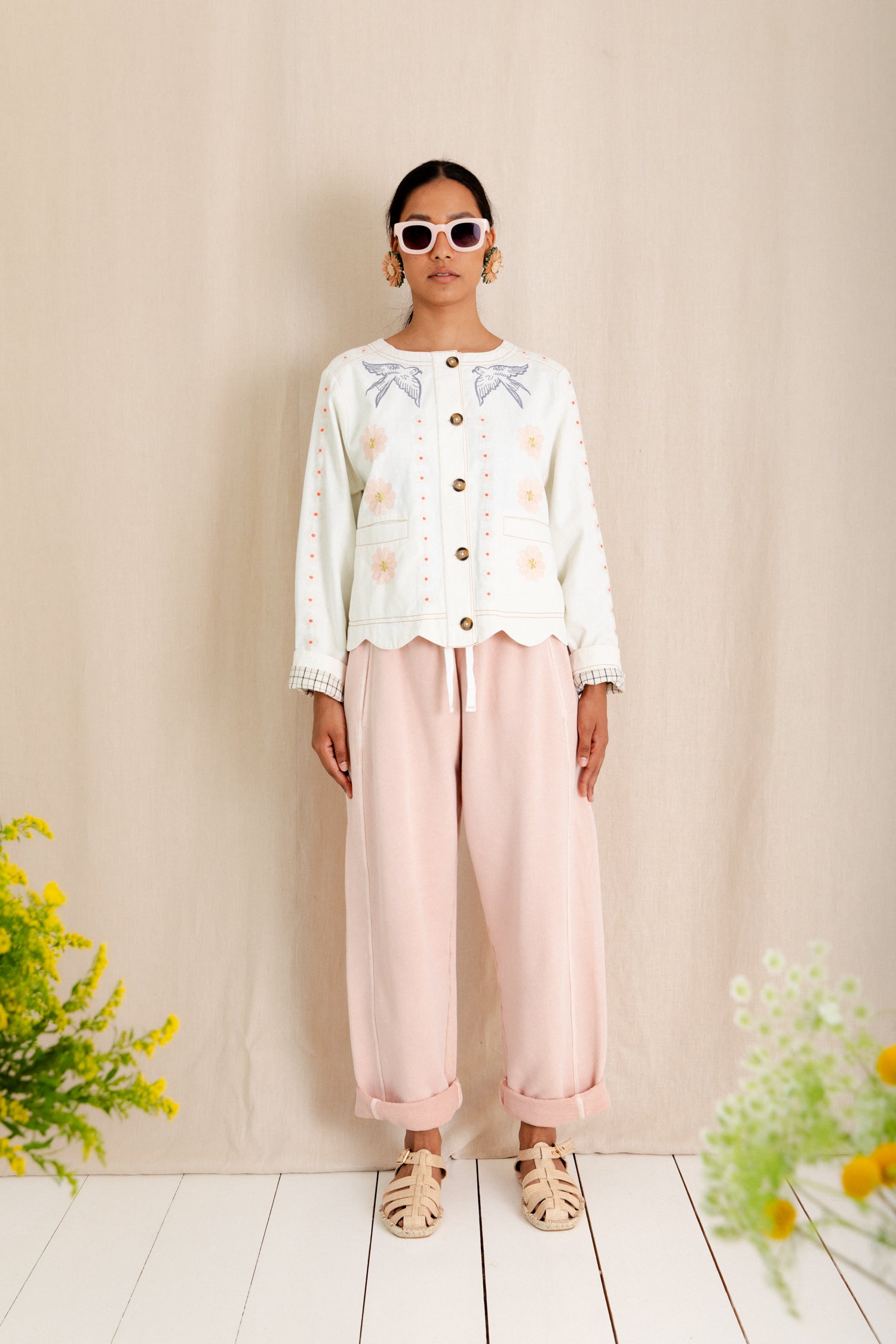 Bonte Rosie Embroidered Jacket - Ecru Multi