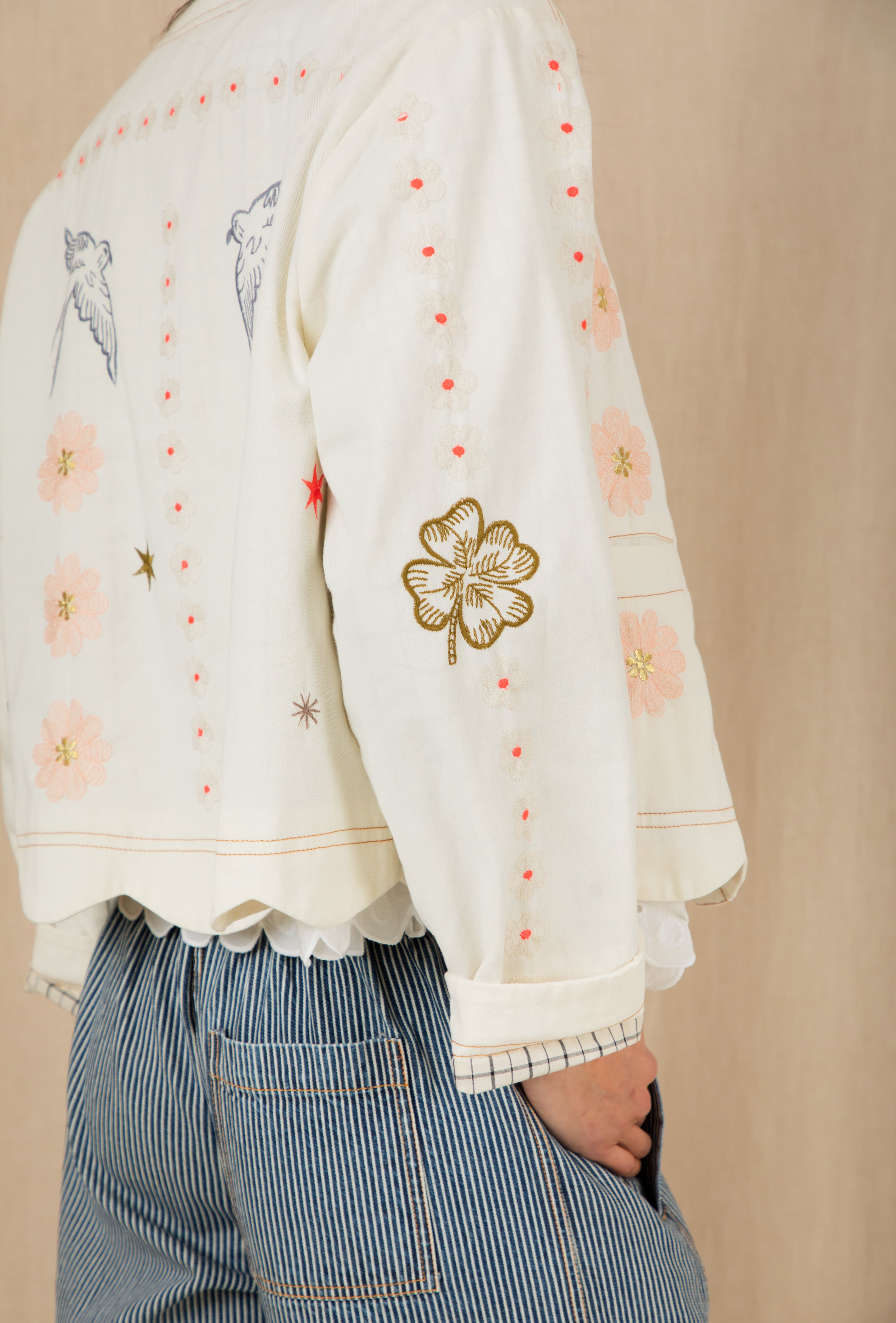Bonte Rosie Embroidered Jacket - Ecru Multi