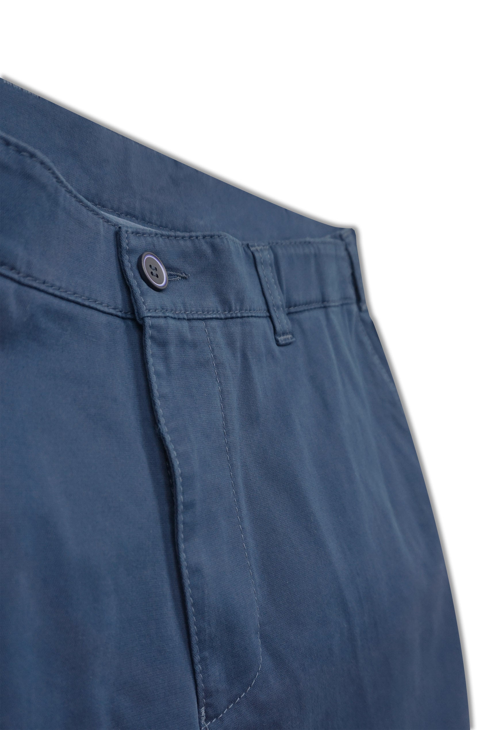 Bruhl Leeds Stretch Waist Supersoft Chinos - Mid Blue