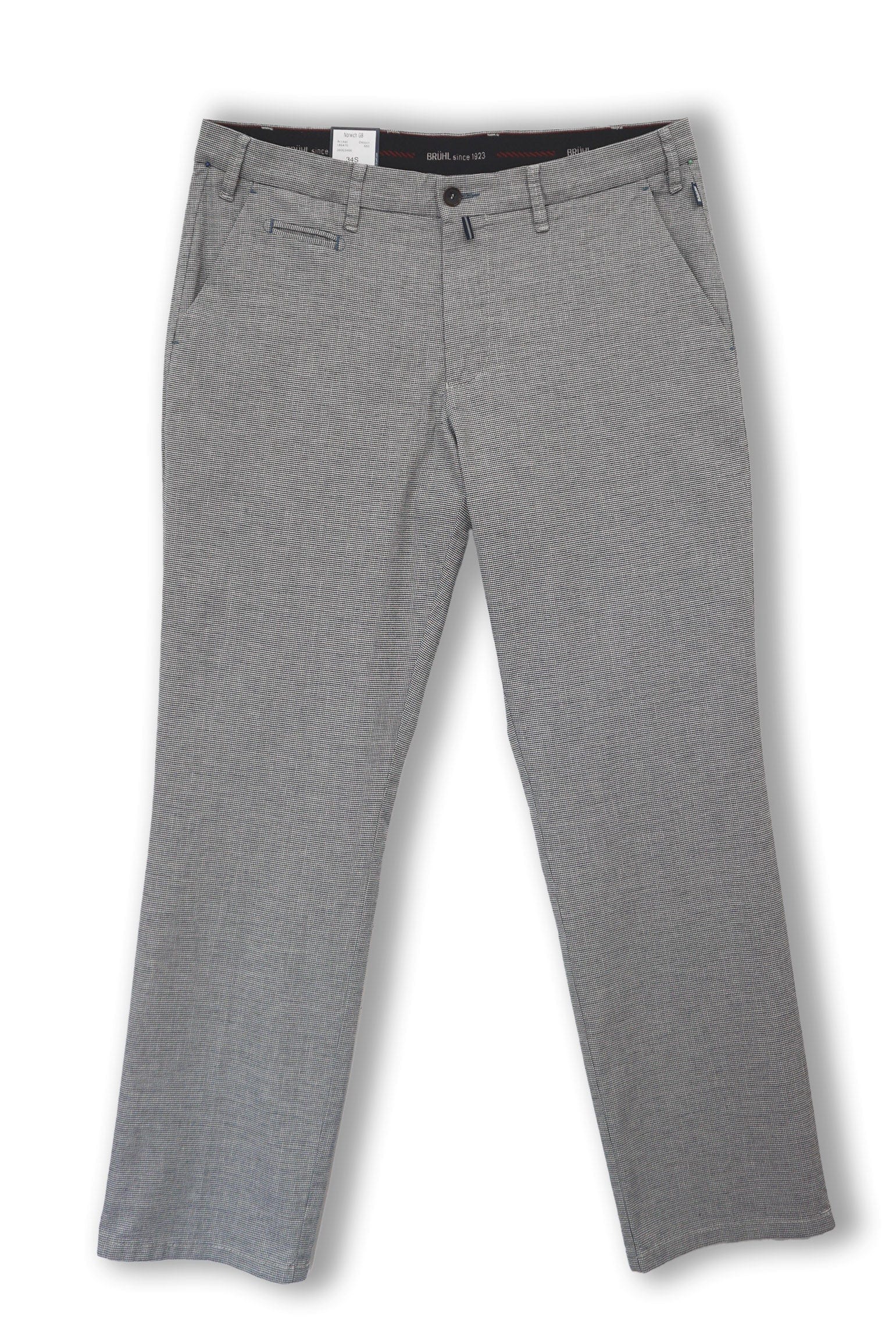 Bruhl Norwich Cotton Linen Stretch Trousers - Blue