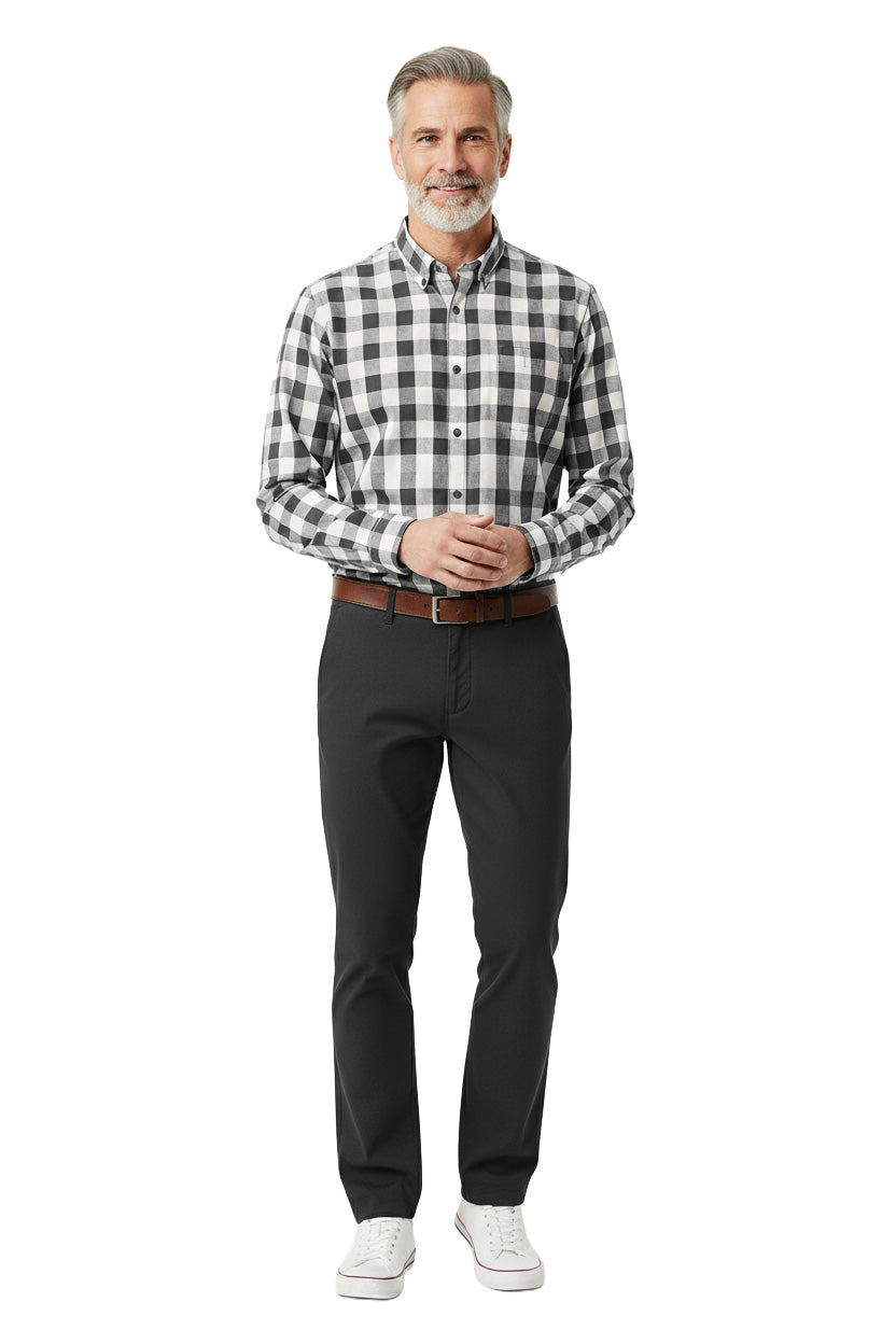 Bruhl Palma B Cotton Stretch Supersoft Chinos - Black