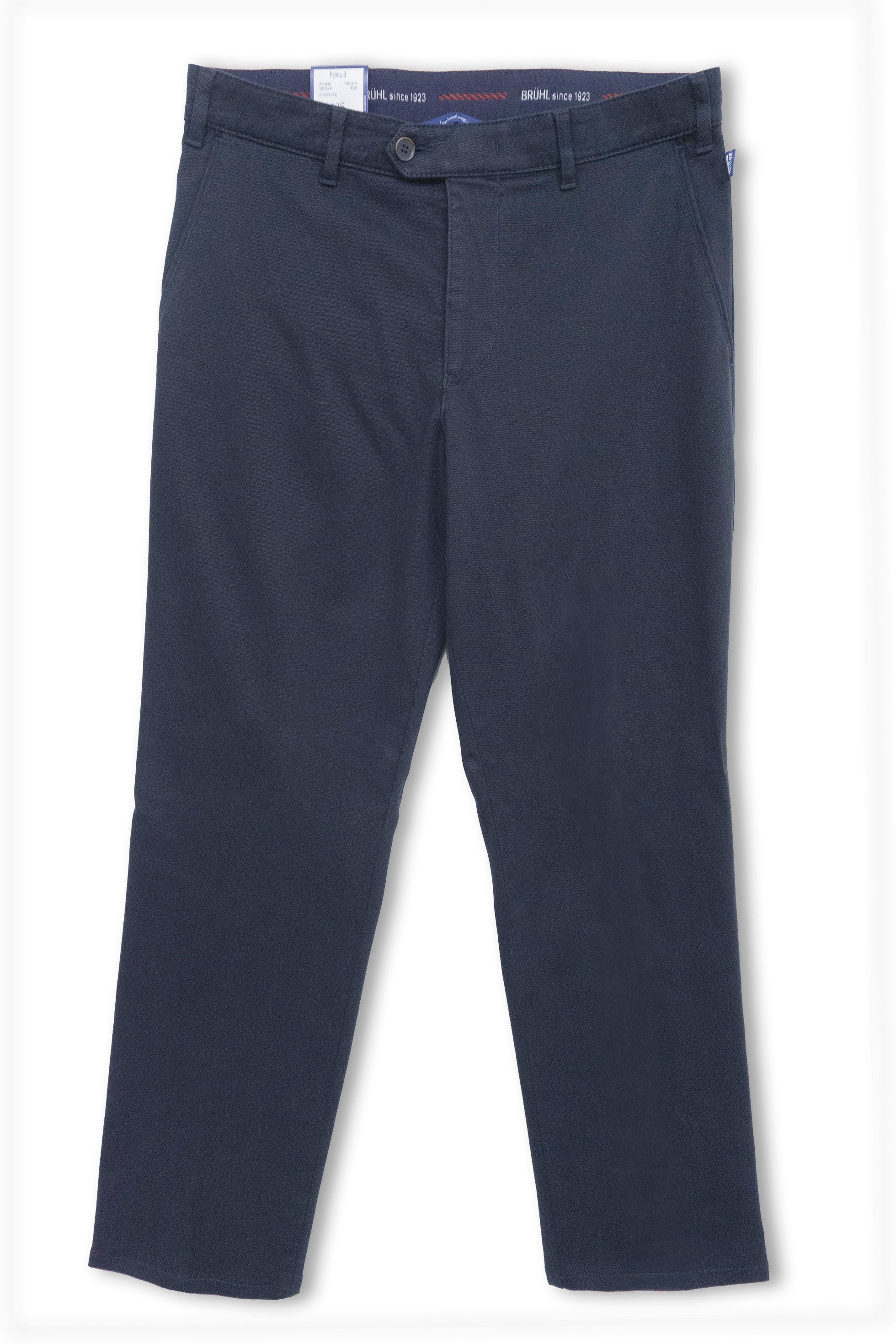 Bruhl Palma B Cotton Stretch Supersoft Chinos - Blue