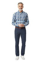 Bruhl Palma B Cotton Stretch Supersoft Chinos - Blue